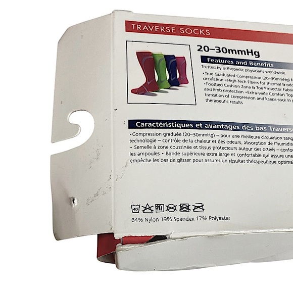 Sigvaris Graduated Compression Socks Size ML 20-30 mmHg White New - Picture 6 of 6